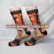 Top grade custom logo printing seamless high quality knee high soccer socks